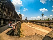 Prázdný Angkor Wat v Kambodi