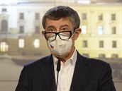Premiér Andrej Babi� vystoupil 25. února 2021 v Praze na tiskové konferenci po...