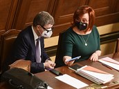 Premiér Andrej Babi a ministryn financí Alena Schillerová