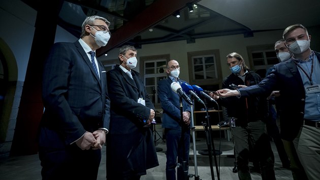 Karel Havlíek, Andrej Babi a Jan Blatný, jednání vlády s opozicí o...
