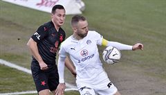 Utkání 21. kola první fotbalové ligy: 1. FC Slovácko - Slavia Praha, 28. února...