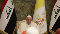 Papež František na setkání s íránskými politickými a náboženskými autoritami v...