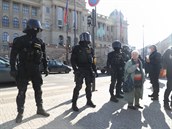 Demonstrace proti vládním opatením na Václavském námstí v Praze.