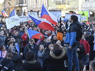 Na Staromstskm nmst v Praze se 7. bezna 2021 uskutenila demonstrace...