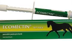 Odčervovací pasta Ecomectin obsahuje účinnou látku ivermektin, ta podle...