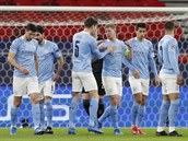 Manchester City pi oslavách gólu proti soupei v Lize mistr.