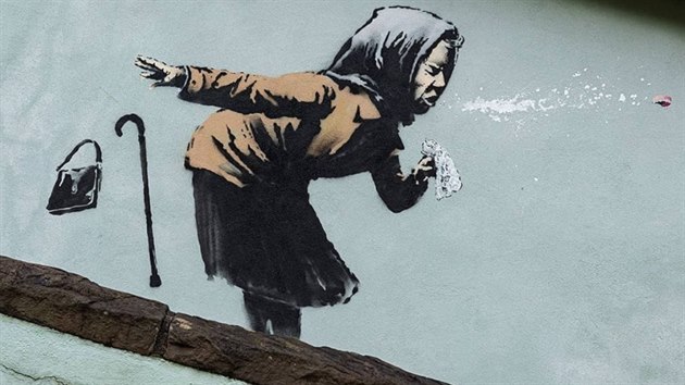 Dílo zvané Aachoo!! (Hepí!!) britského umlce Banksyho se objevilo 12....