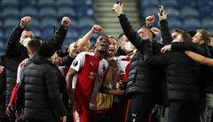 Slávisté slaví postup do tvrtfinále EL