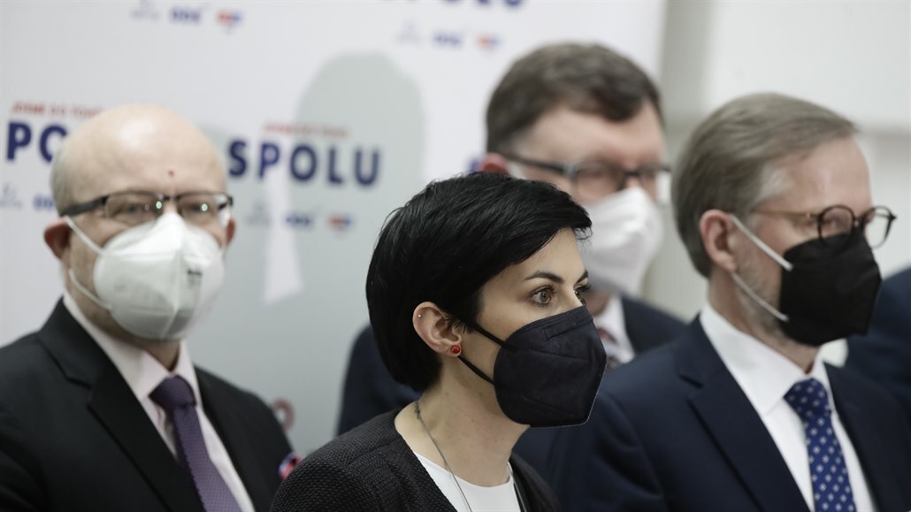 Lídři stran volební koalice SPOLU.