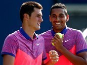 Bernard Tomic (vlevo) a Nick Kyrgios (foto ilustran)