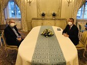 Premiér Andrej Babi na návtv u prezidenta Miloe Zemana (22. bezna 2021).