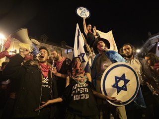 Protest proti Benjaminu Netanjahuovi.