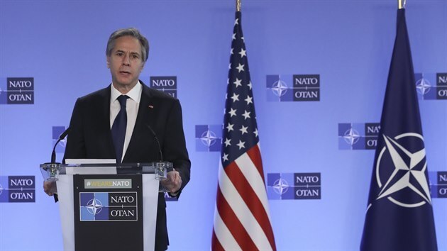 �éf americké diplomacie Antony Blinken p�ed setkáním ministr� zahrani�í v...