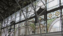 Münzbergerovy práce. Ukázky elezné konstrukce Prmyslového paláce: spirální...