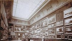 Císařský sál. Fotografie z roku 1896 zachycuje sál s uměním 19. století, tedy s...