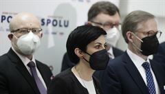 Lídi stran volební koalice SPOLU.
