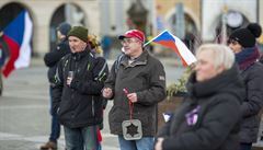 Demonstrace proti omezením, která v sou�asnosti platí na území �R kv�li...