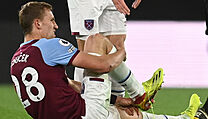 Wolverhampton vs WHU: s krvavým zraněním paty dohrával Tomáš Souček tento zápas.