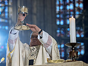 Praský arcibiskup Dominik Duka bhem me svaté pi píleitosti oslav Zeleného...