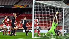 VIDEO: Slavia veze z Arsenalu šťastnou remízu 1:1. Nadějný výsledek trefil v nastavení Holeš