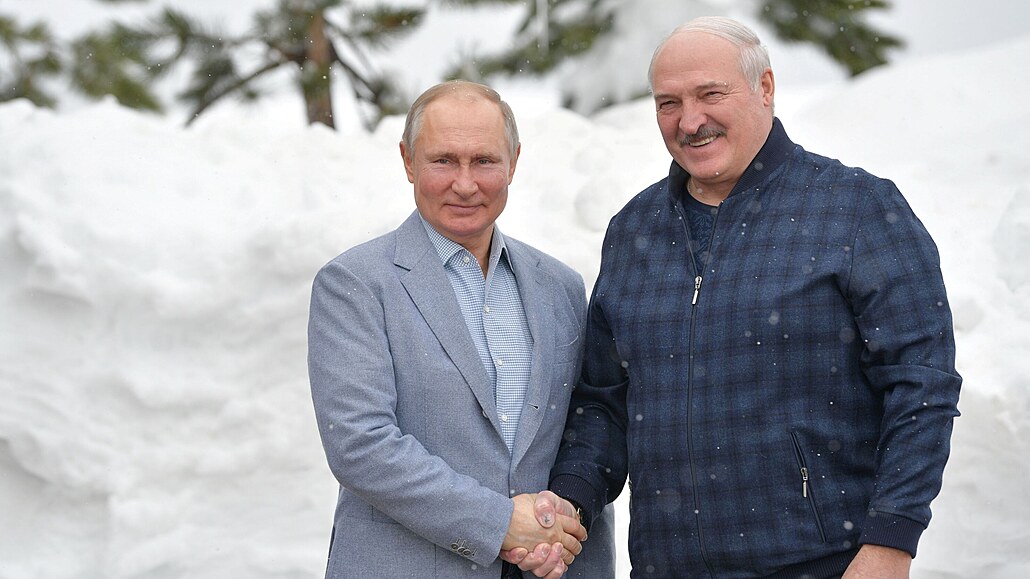 Setkání ruského prezidenta Vladimira Putina s jeho běloruským protějškem...