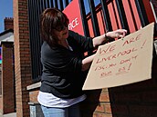Protesty fanynky Liverpoolu proti zaloení Superligy