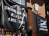 Protesty fanouk Liverpoolu proti zaloení Superligy