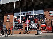 Protesty fanouk Liverpoolu proti zaloení Superligy