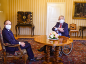 Prezident Milo Zeman se na zámku v Lánech setkal s kandidátem na ministra...