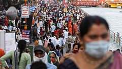 Kumbh Mela 2021. Tato hindiuistická pou se koná tyikrát za dvanáct let na...