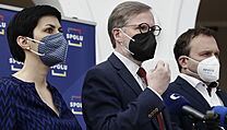 Tiskov� konference koalice Spolu.