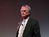 Spisovatel a vdec Richard Dawkins na univerzit v Austinu.