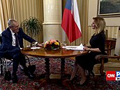 Prezident Milo Zeman v rozhovoru s Terezií Tománkovou v poadu Partie.