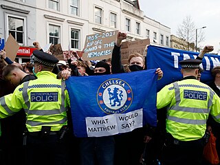 Fanouci Chelsea protestuj proti Superlize.