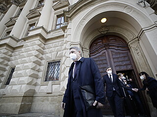 Rusk velvyslanec Alexandr Zmejevskij na ministerstvu zahrani v Praze.