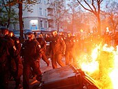 Prvomájové protesty v Berlín.