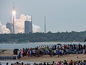 Raketa Dlouhý pochod 5B dopravila minulý týden ve tvrtek modul Tchien-che...