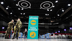 Národní okovací centrum proti covidu-19.