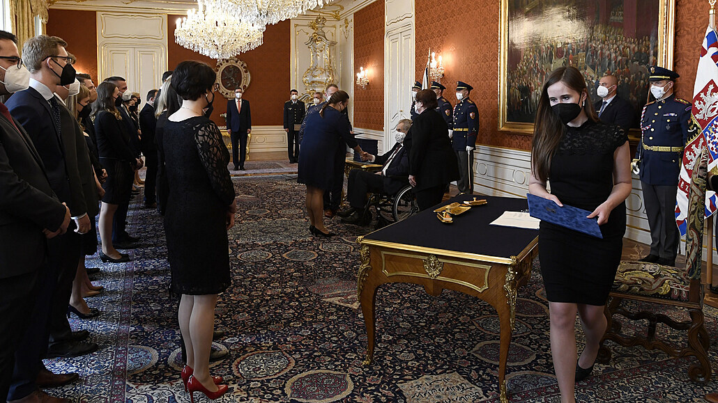 Prezident Milo Zeman jmenoval 19. kvtna 2021 na Praském hrad nové soudce.