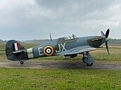 Stíhací letoun Hawker Hurricane.