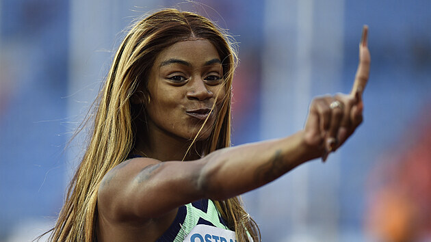 Zlatá tretra 2021: Sha'Carri Richardsonová z USA, vítzka závodu na 200 m eny.