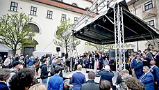 Koalice ODS, TOP 09 a KDU-�SL v Brn� na Moravsk�m n�m�st� zah�jila kampa� p�ed...