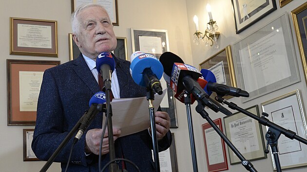 Bývalý prezident Václav Klaus se 25. kvtna 2021 v Praze vyjádil k informacím...