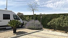 Úbeda, na m�stském parkovi�ti u plaveckého bazénu jsou místa vyhrazená pro...