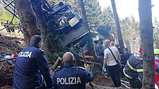 Nehoda lanovky v italskm letovisku Stresa u jezera Lago Maggiore.