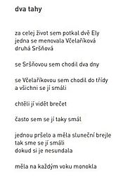 Báseň Šimona Leitgeba dva tahy.