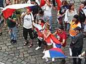 Demonstrace proti koronavirovým opatením, Praha,  9. ervna 2021.