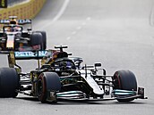 Jezdec Formule 1 Lewis Hamilton bhem Velké ceny F1 v Ázerbájdánu. Britský...