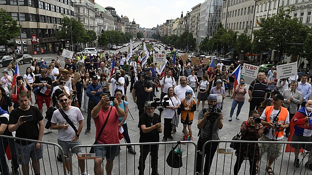Protivládní demonstrace svolaná hnutím Oteveme esko-Chcípl PES se konala 6....