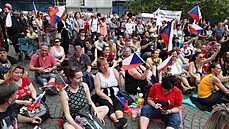 Středeční protest proti koronavirovým opatřením a covidovým certifikátům na...